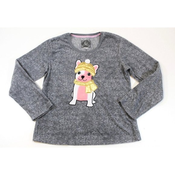 PJ COUTURE Gray Puppy Dog Polyester Pajama Top‎ Size XL - Picture 1 of 3